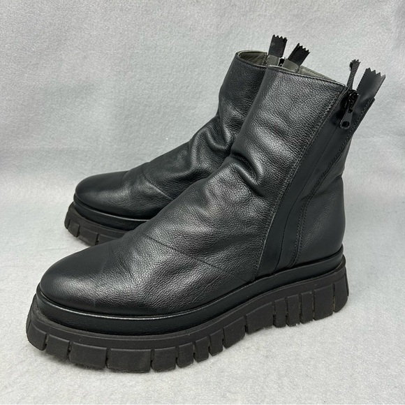 ALL BLACK Lester Lugg Leather Bootie Women's Boot, Women’s Size US 9.5/EU 40 - Picture 4 of 13